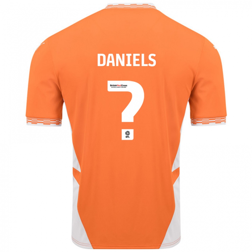 Niño Camiseta Jake Daniels #0 Naranja Blanco 1ª Equipación 2024/25 La Camisa