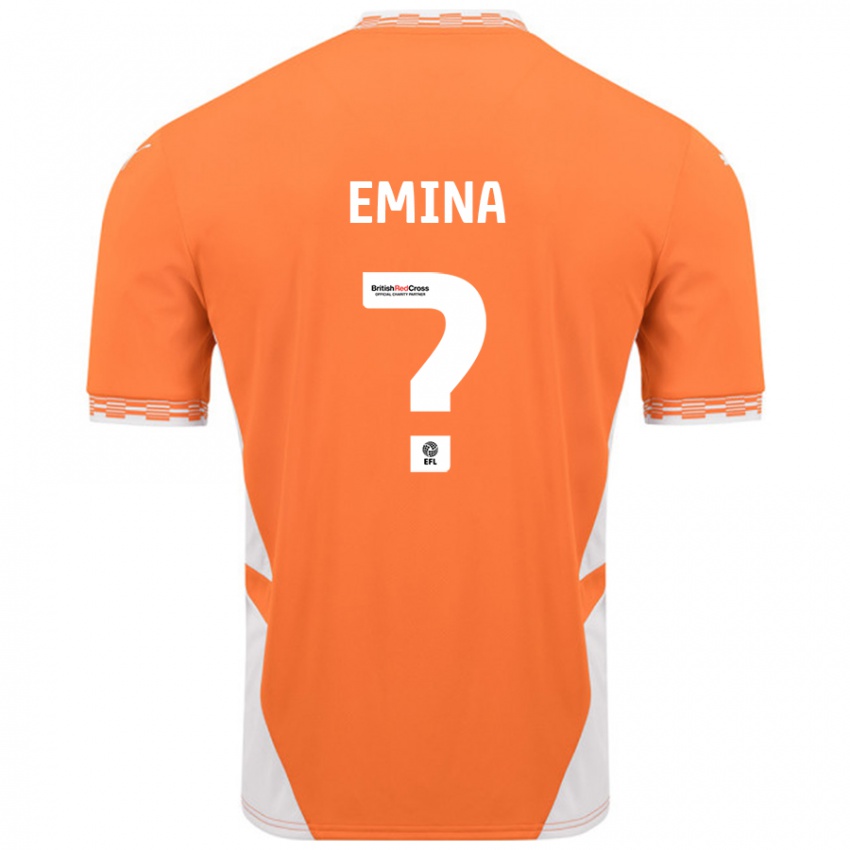 Niño Camiseta Ezra Emina #0 Naranja Blanco 1ª Equipación 2024/25 La Camisa