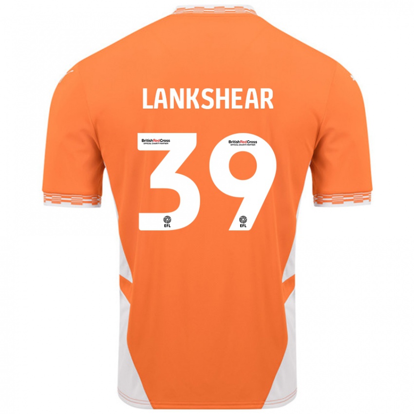 Niño Camiseta Alex Lankshear #39 Naranja Blanco 1ª Equipación 2024/25 La Camisa