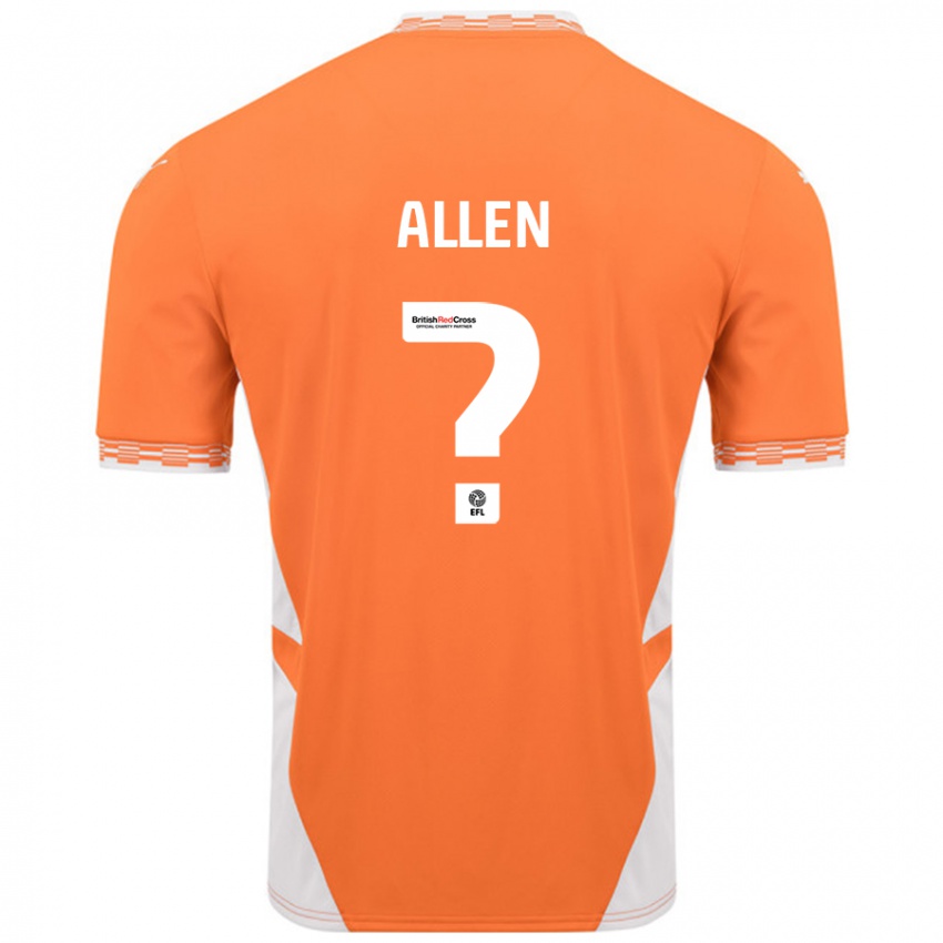 Niño Camiseta Karen Allen #0 Naranja Blanco 1ª Equipación 2024/25 La Camisa