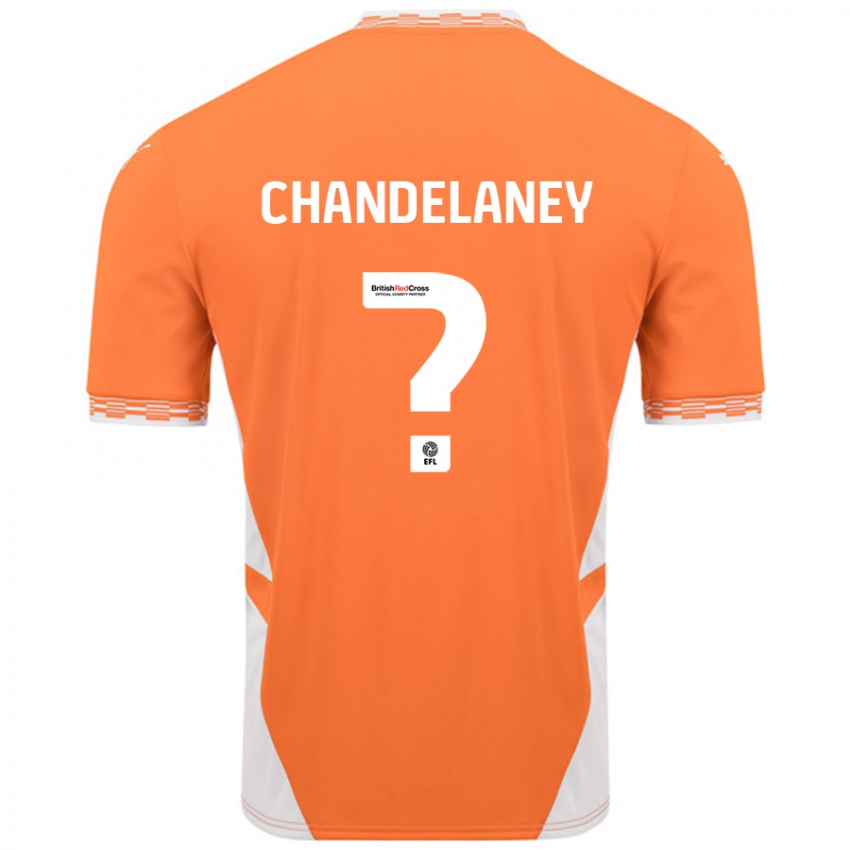 Niño Camiseta Yulan Chandelaney #0 Naranja Blanco 1ª Equipación 2024/25 La Camisa