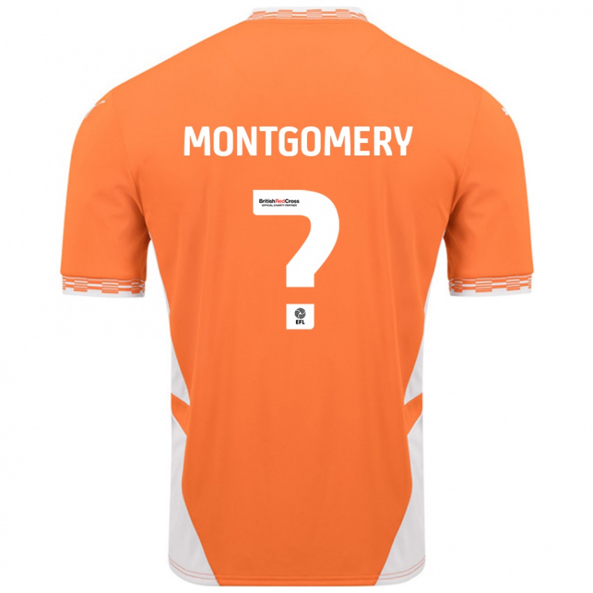 Niño Camiseta Aleysha Montgomery #0 Naranja Blanco 1ª Equipación 2024/25 La Camisa