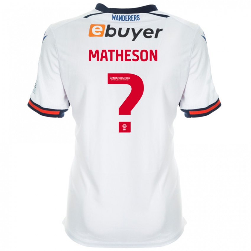 Niño Camiseta Luke Matheson #0 Blanco 1ª Equipación 2024/25 La Camisa