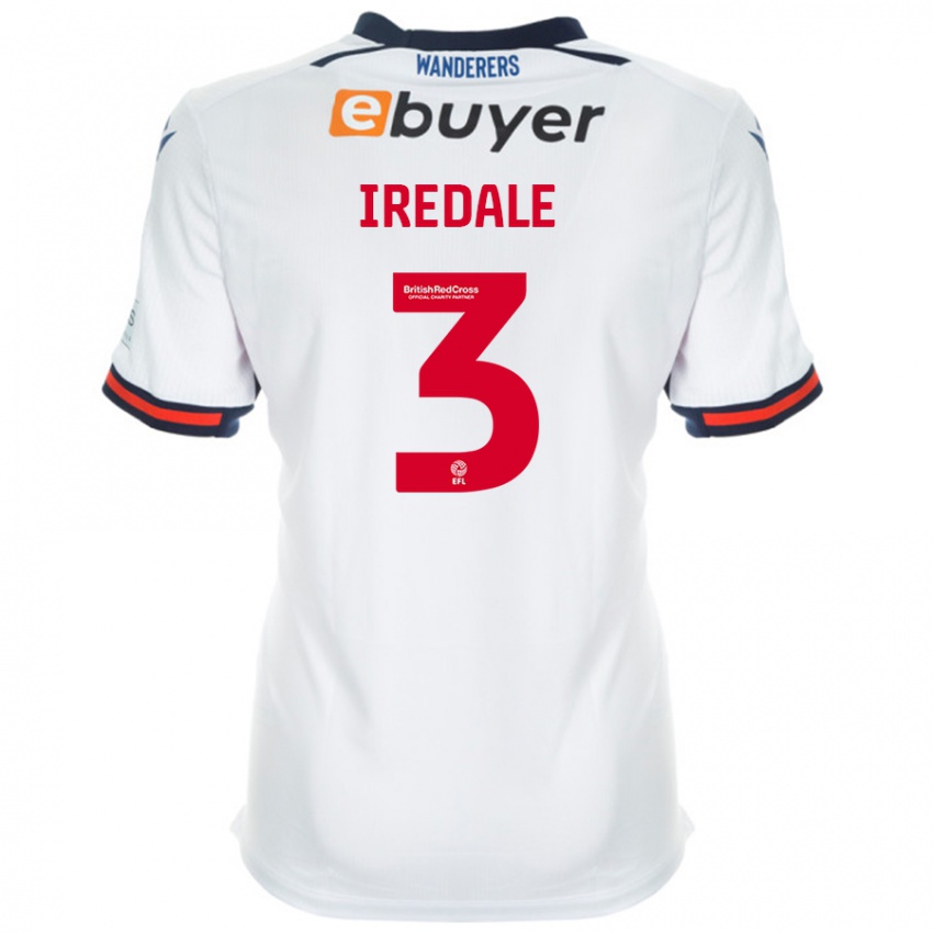 Niño Camiseta Jack Iredale #3 Blanco 1ª Equipación 2024/25 La Camisa