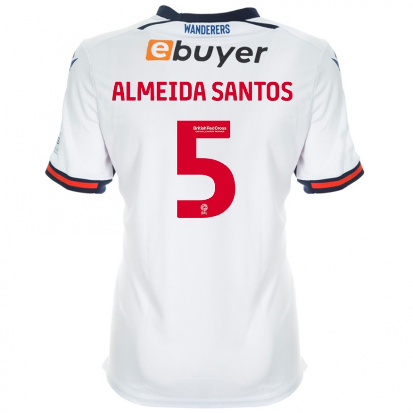 Niño Camiseta Ricardo Santos #5 Blanco 1ª Equipación 2024/25 La Camisa