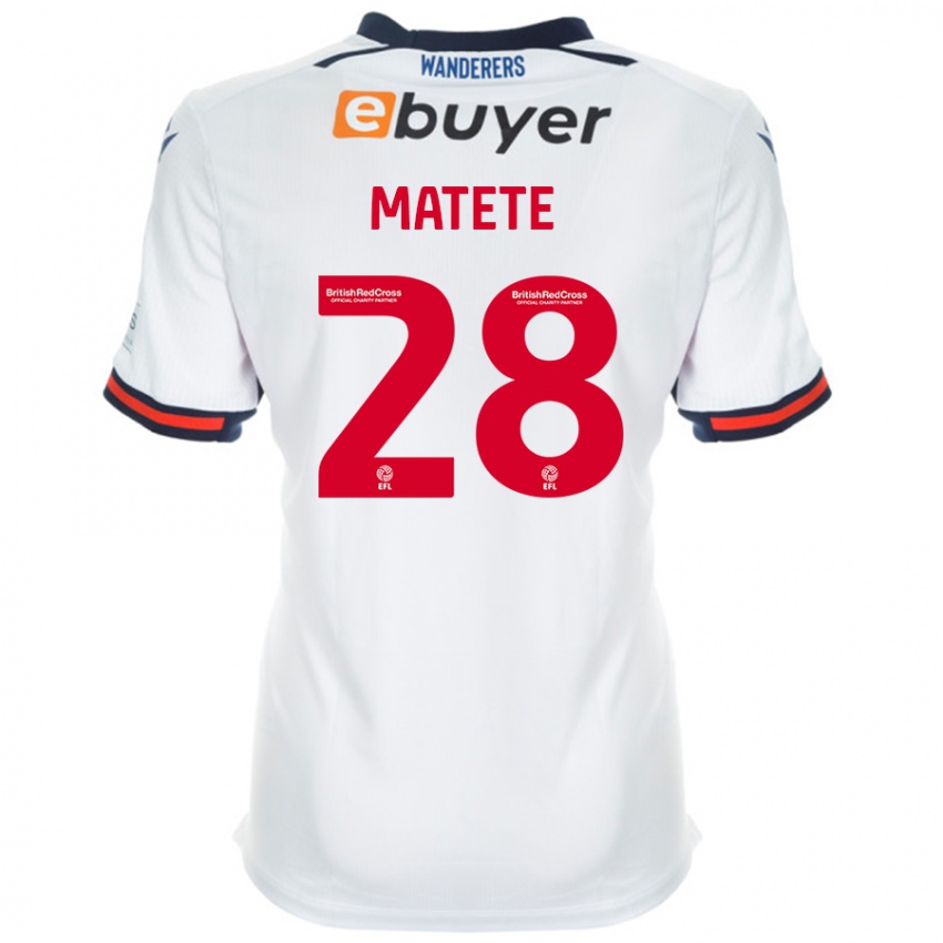 Niño Camiseta Jay Matete #28 Blanco 1ª Equipación 2024/25 La Camisa