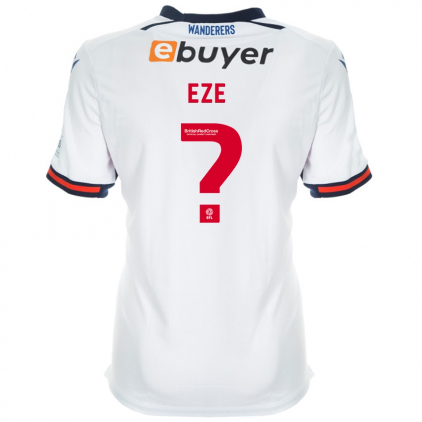 Niño Camiseta Dubem Eze #0 Blanco 1ª Equipación 2024/25 La Camisa