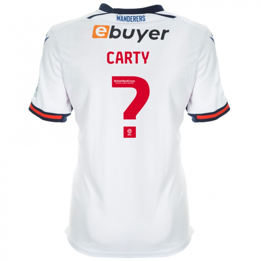 Niño Camiseta Conor Carty #0 Blanco 1ª Equipación 2024/25 La Camisa