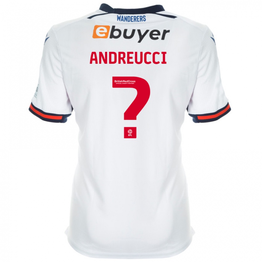 Niño Camiseta Ben Andreucci #0 Blanco 1ª Equipación 2024/25 La Camisa