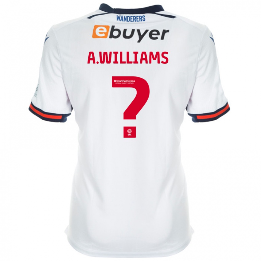 Niño Camiseta Alexsis Williams #0 Blanco 1ª Equipación 2024/25 La Camisa