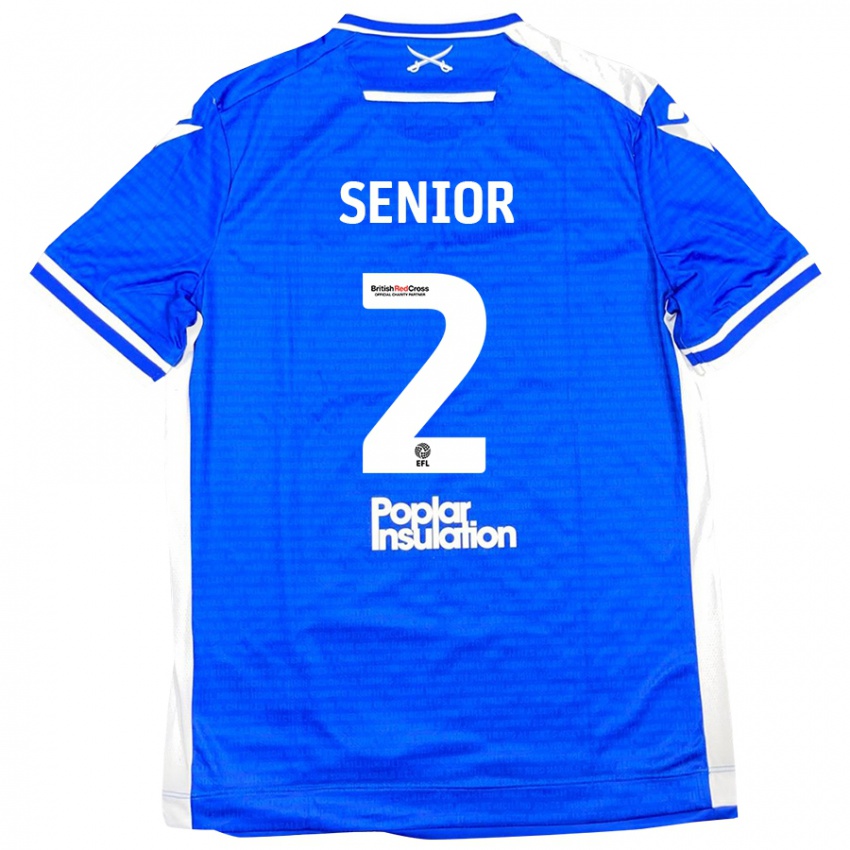 Niño Camiseta Joel Senior #2 Azul Blanco 1ª Equipación 2024/25 La Camisa