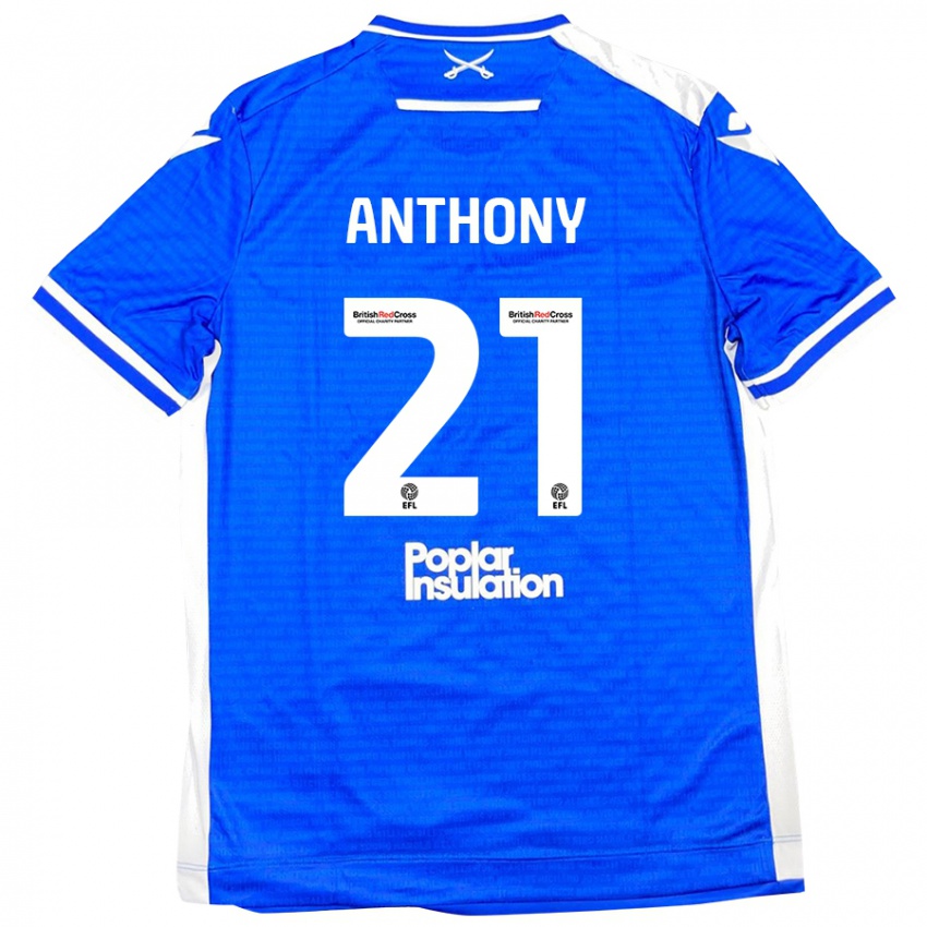 Niño Camiseta Micah Anthony #21 Azul Blanco 1ª Equipación 2024/25 La Camisa