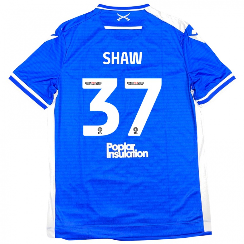 Niño Camiseta Kofi Shaw #37 Azul Blanco 1ª Equipación 2024/25 La Camisa