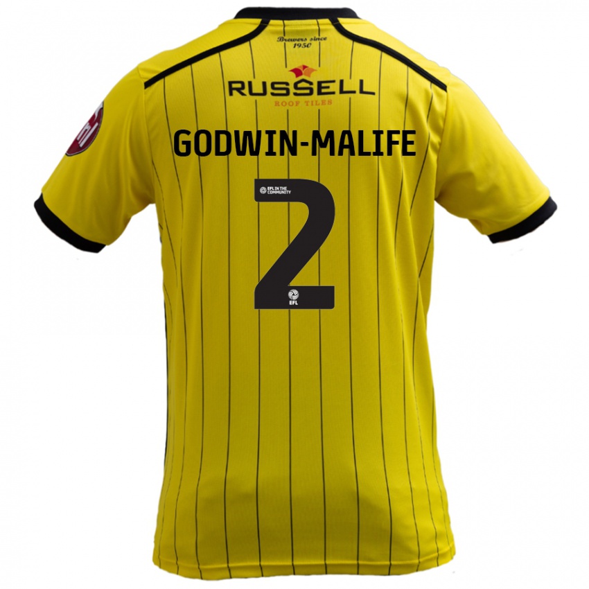 Niño Camiseta Udoka Godwin-Malife #2 Amarillo 1ª Equipación 2024/25 La Camisa