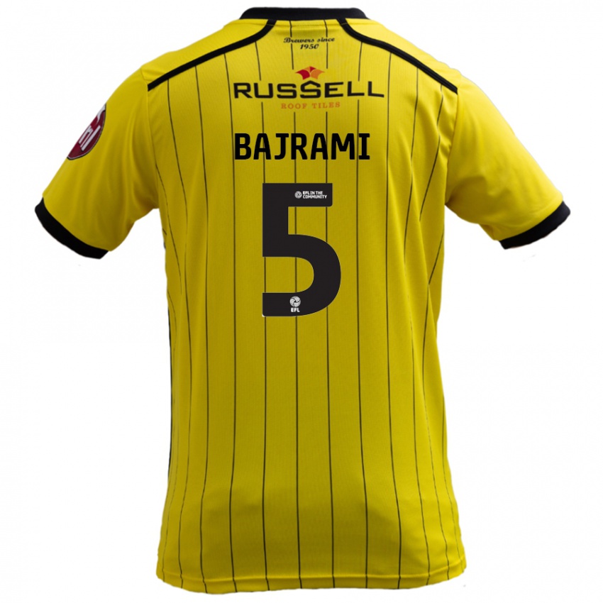 Niño Camiseta Geraldo Bajrami #5 Amarillo 1ª Equipación 2024/25 La Camisa