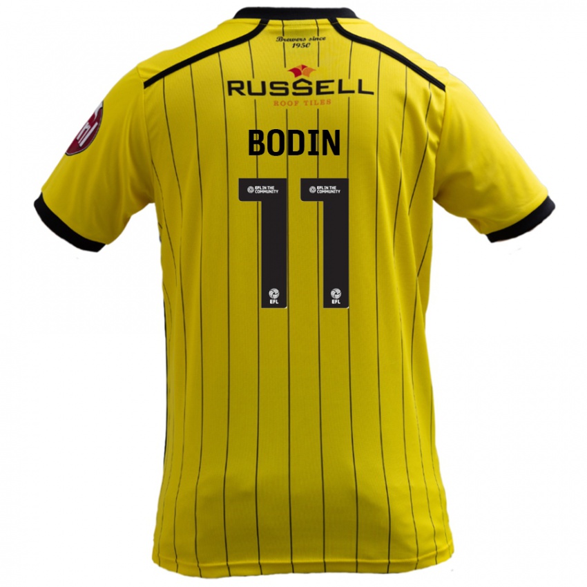 Niño Camiseta Billy Bodin #11 Amarillo 1ª Equipación 2024/25 La Camisa