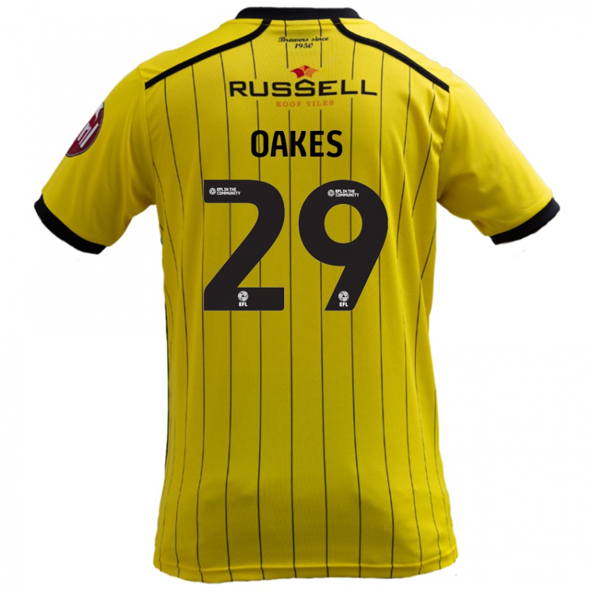 Niño Camiseta Toby Oakes #29 Amarillo 1ª Equipación 2024/25 La Camisa