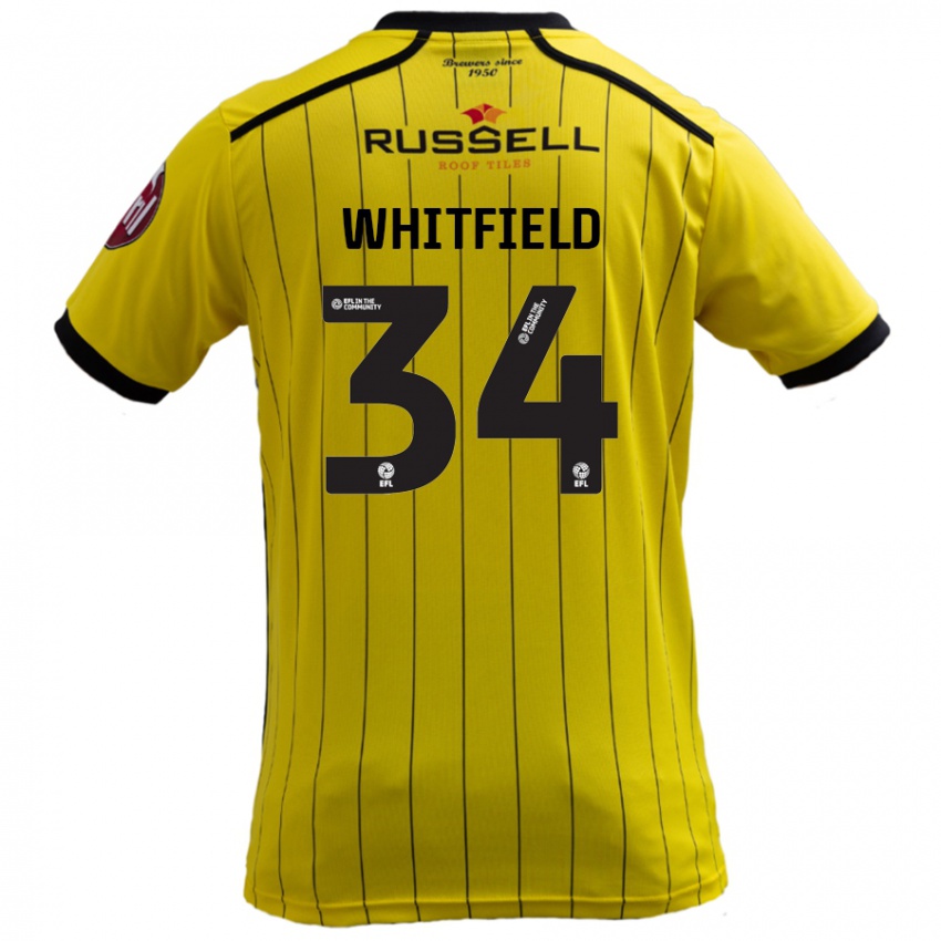 Niño Camiseta Ben Whitfield #34 Amarillo 1ª Equipación 2024/25 La Camisa