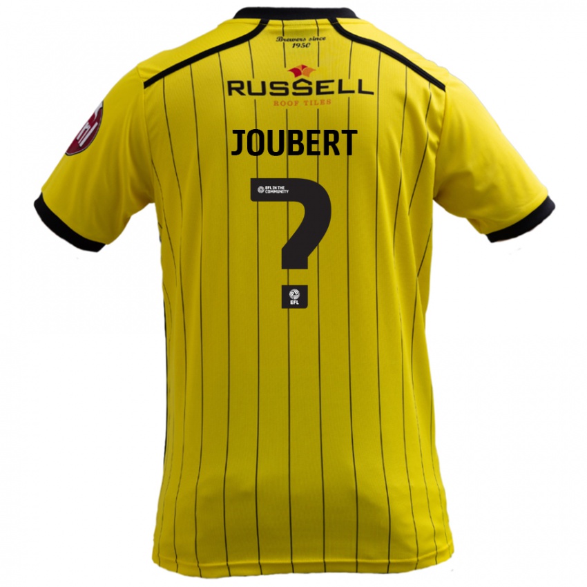 Niño Camiseta Lucas Joubert #0 Amarillo 1ª Equipación 2024/25 La Camisa