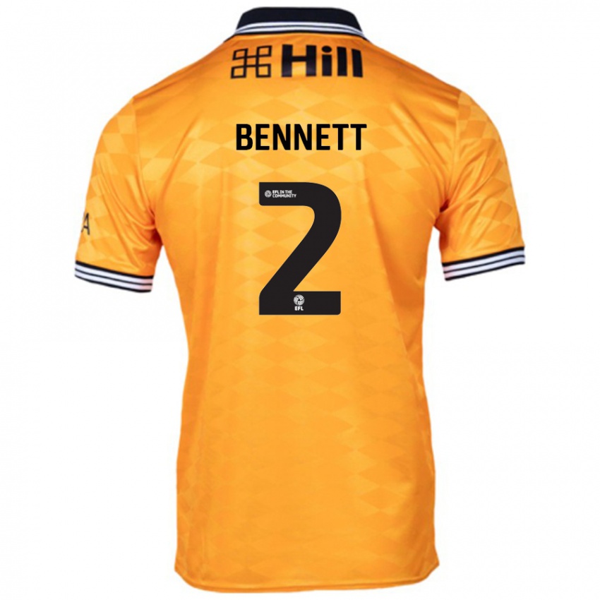 Niño Camiseta Liam Bennett #2 Naranja 1ª Equipación 2024/25 La Camisa