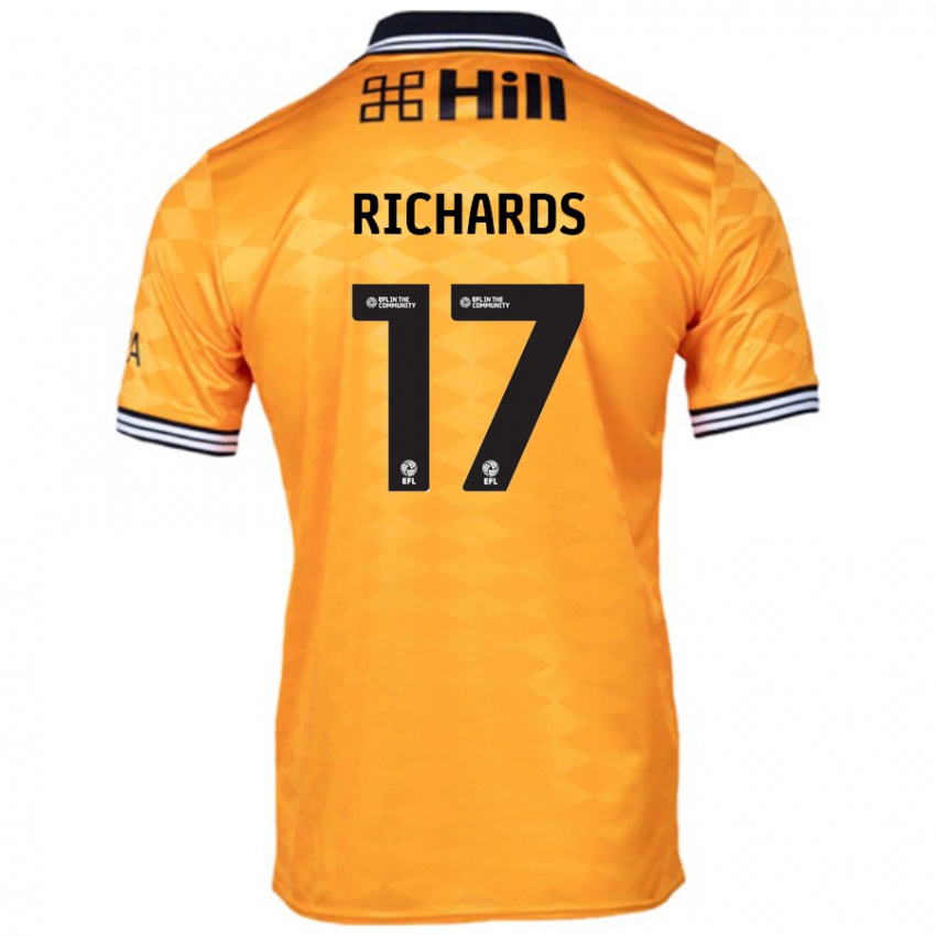 Niño Camiseta Taylor Richards #17 Naranja 1ª Equipación 2024/25 La Camisa