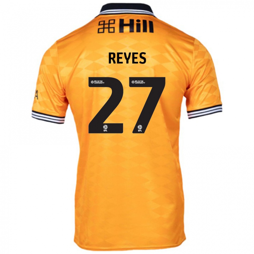 Niño Camiseta Vicente Reyes #27 Naranja 1ª Equipación 2024/25 La Camisa