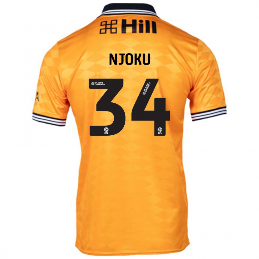 Niño Camiseta Brandon Njoku #34 Naranja 1ª Equipación 2024/25 La Camisa