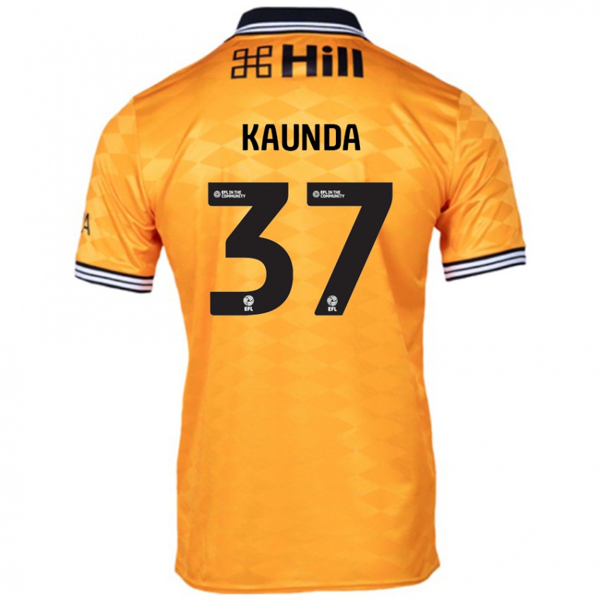 Niño Camiseta Amaru Kaunda #37 Naranja 1ª Equipación 2024/25 La Camisa