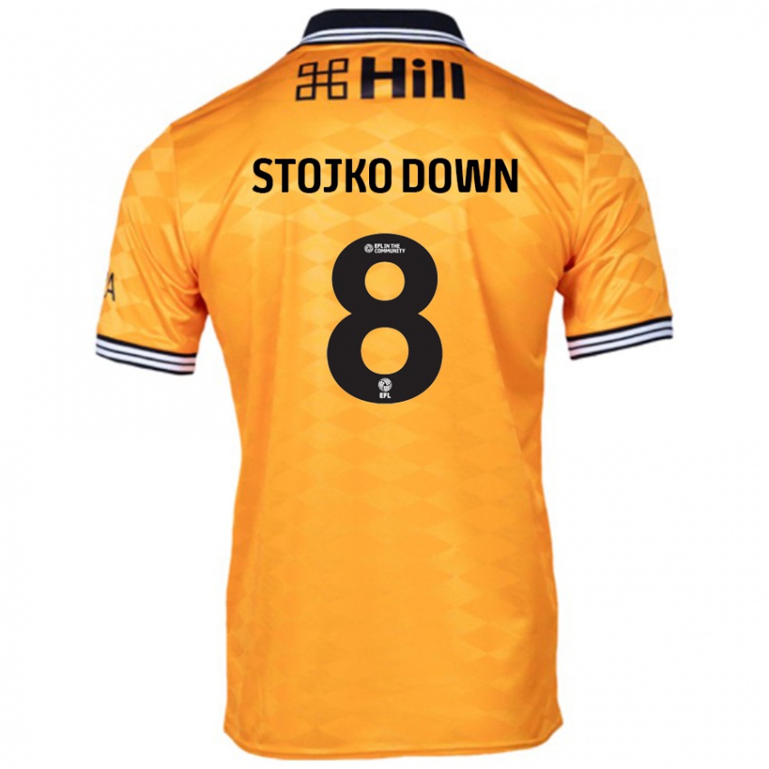 Niño Camiseta Alysha Stojko-Down #8 Naranja 1ª Equipación 2024/25 La Camisa