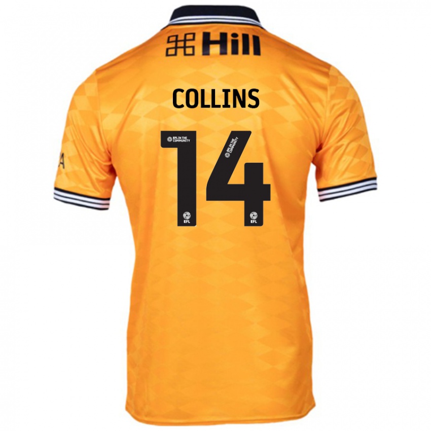 Niño Camiseta Natasha Collins #14 Naranja 1ª Equipación 2024/25 La Camisa