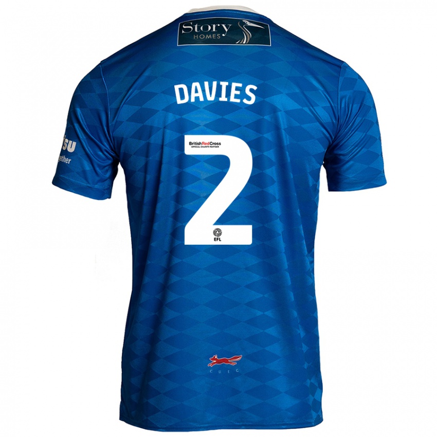 Niño Camiseta Archie Davies #2 Azul 1ª Equipación 2024/25 La Camisa