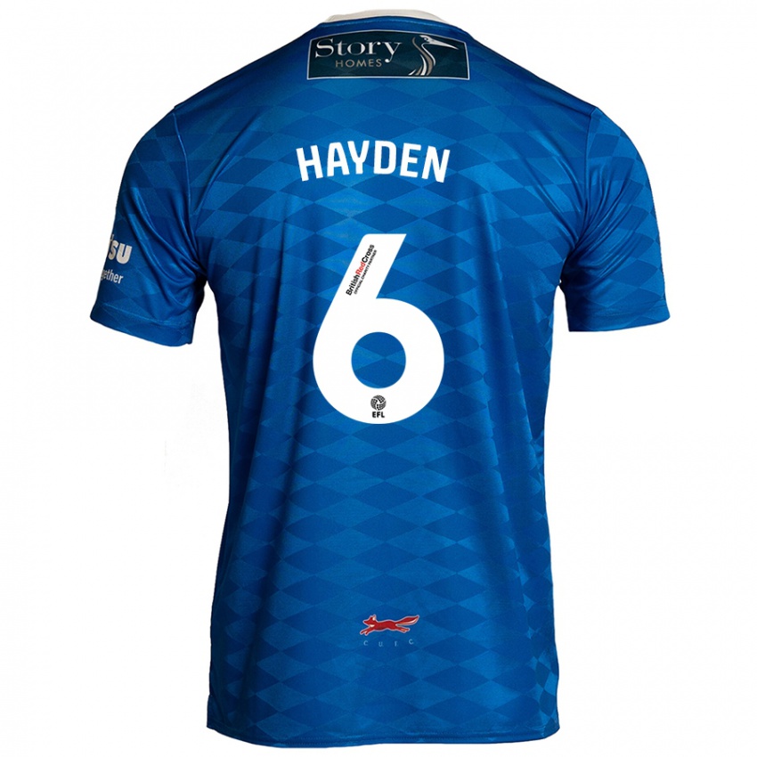 Niño Camiseta Aaron Hayden #6 Azul 1ª Equipación 2024/25 La Camisa