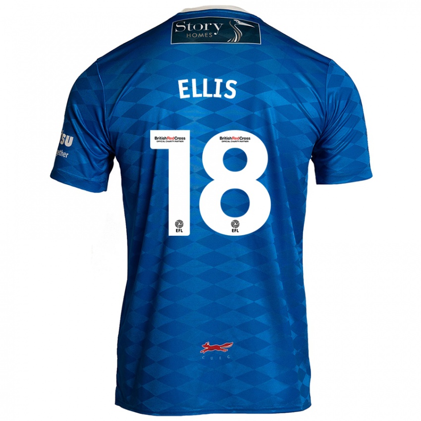 Niño Camiseta Jack Ellis #18 Azul 1ª Equipación 2024/25 La Camisa