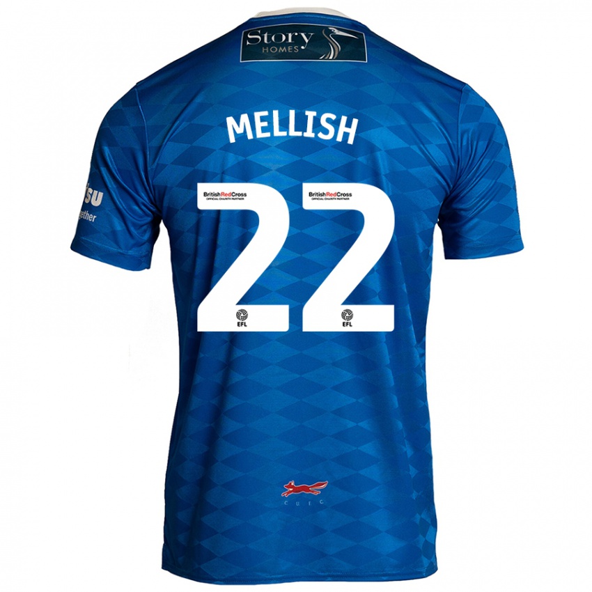 Niño Camiseta Jon Mellish #22 Azul 1ª Equipación 2024/25 La Camisa