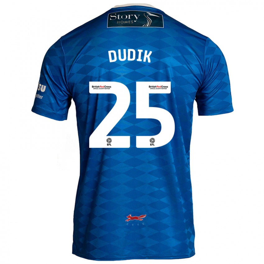 Niño Camiseta Anton Dudik #25 Azul 1ª Equipación 2024/25 La Camisa