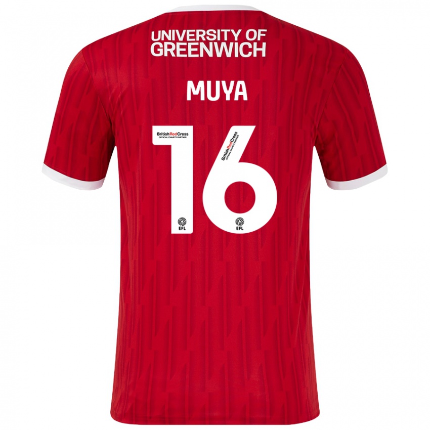 Niño Camiseta Karin Muya #16 Rojo Blanco 1ª Equipación 2024/25 La Camisa