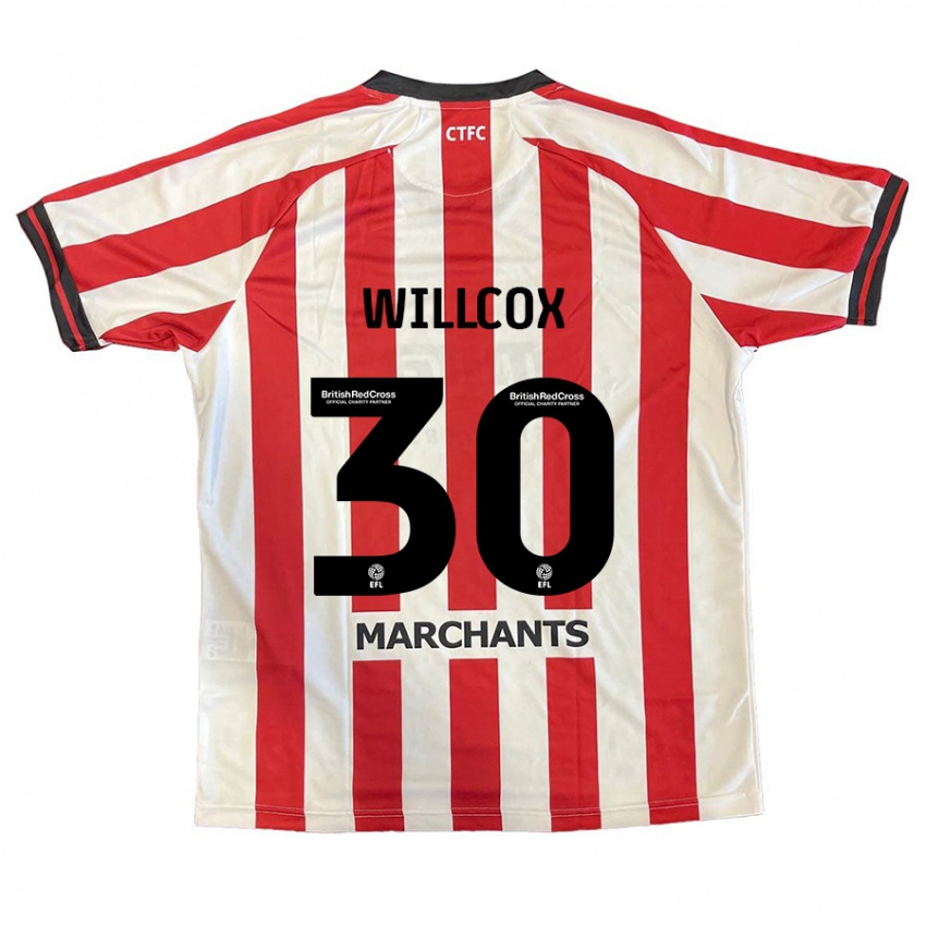 Niño Camiseta Freddy Willcox #30 Rojo Blanco 1ª Equipación 2024/25 La Camisa