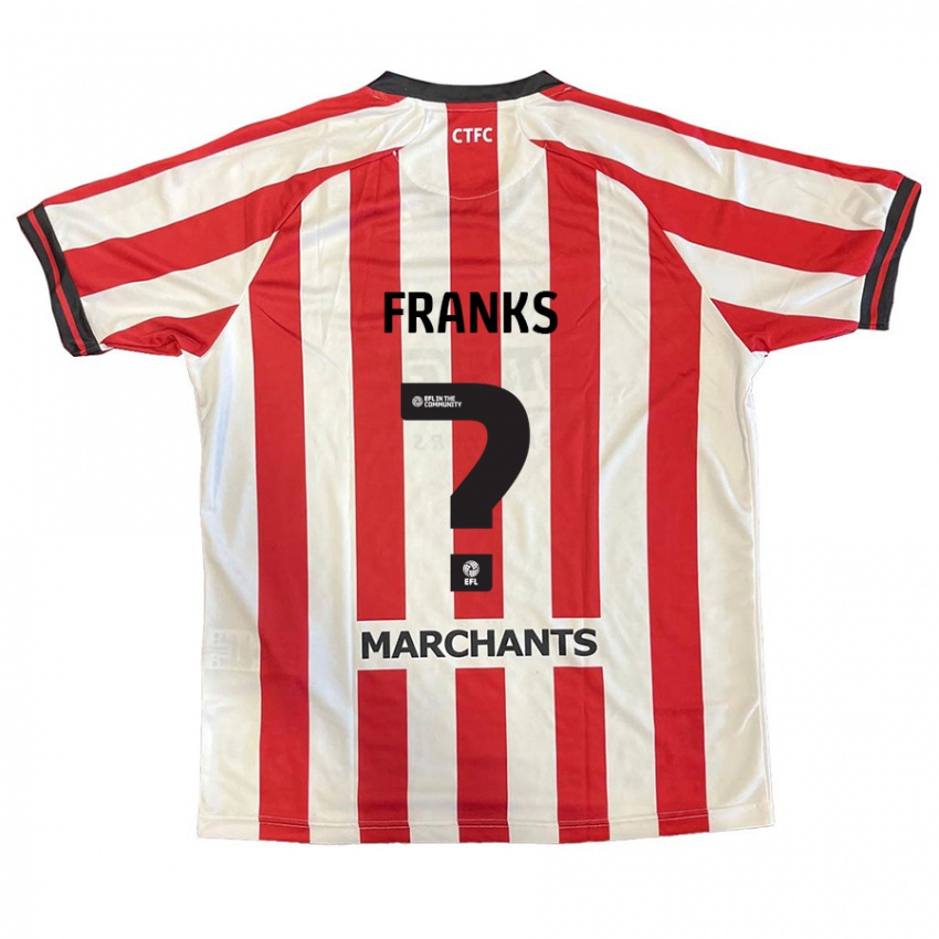 Niño Camiseta Jude Franks #0 Rojo Blanco 1ª Equipación 2024/25 La Camisa