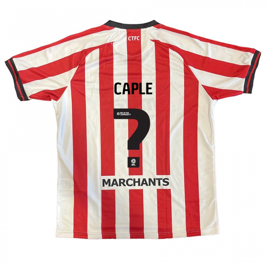 Niño Camiseta Charlie Caple #0 Rojo Blanco 1ª Equipación 2024/25 La Camisa