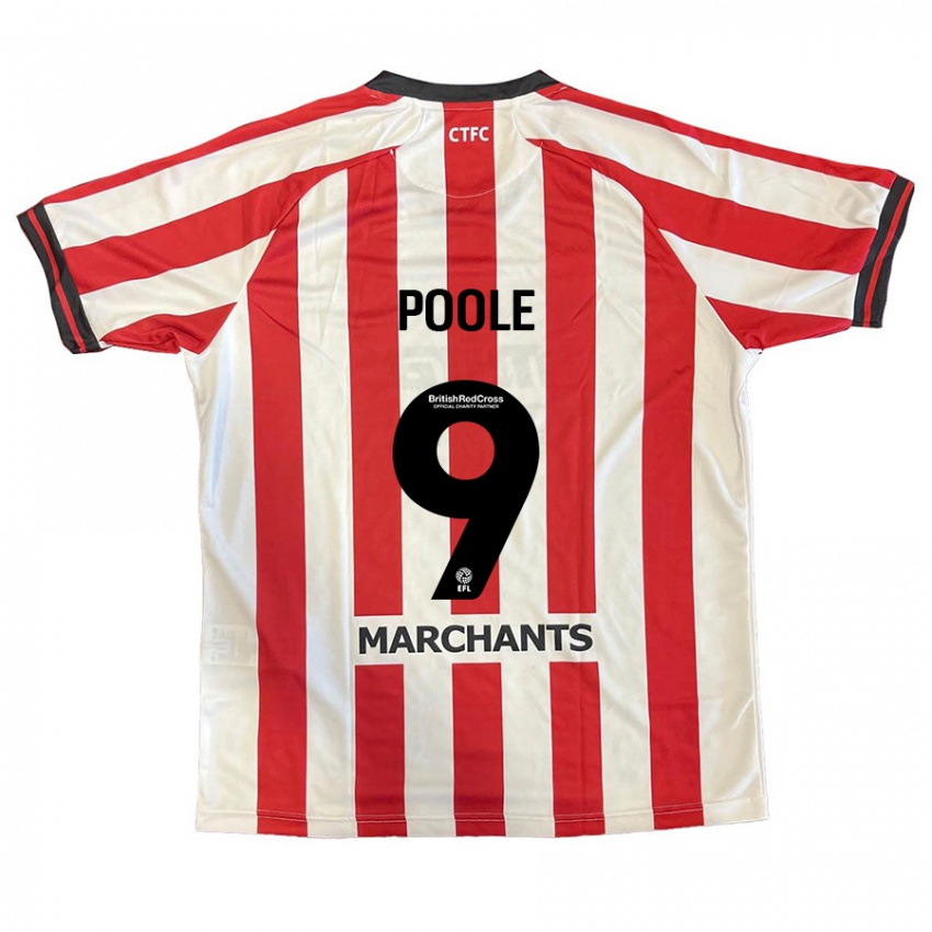 Niño Camiseta Phoebie Poole #9 Rojo Blanco 1ª Equipación 2024/25 La Camisa