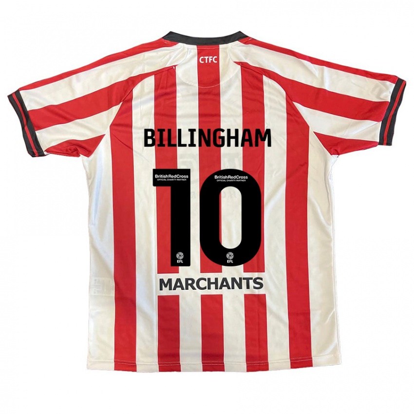 Niño Camiseta Lily Billingham #10 Rojo Blanco 1ª Equipación 2024/25 La Camisa