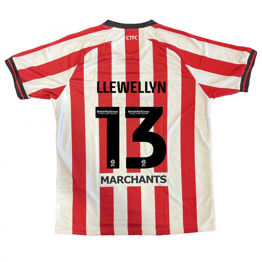 Niño Camiseta Ffion Llewellyn #13 Rojo Blanco 1ª Equipación 2024/25 La Camisa