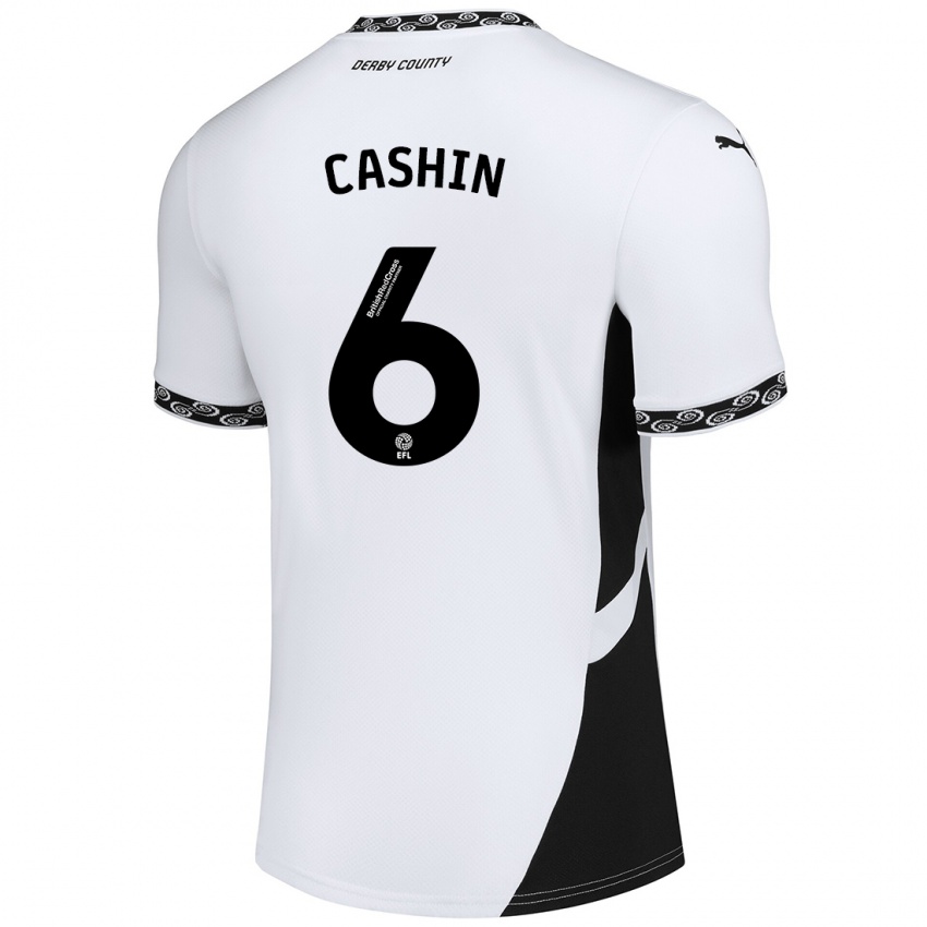 Niño Camiseta Eiran Cashin #6 Blanco Negro 1ª Equipación 2024/25 La Camisa