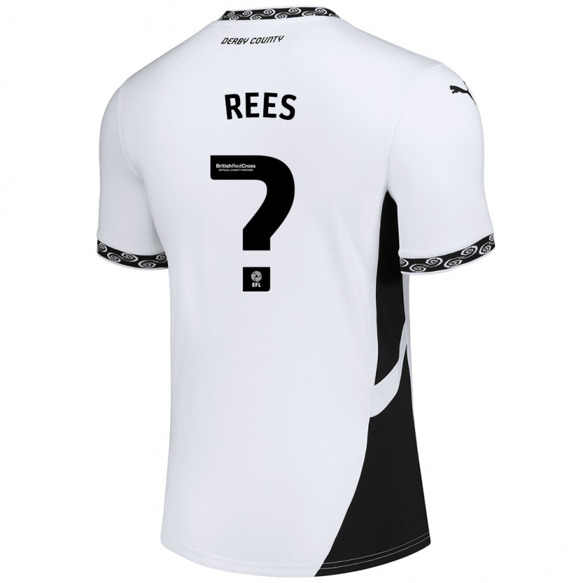 Niño Camiseta Harvey Rees #0 Blanco Negro 1ª Equipación 2024/25 La Camisa