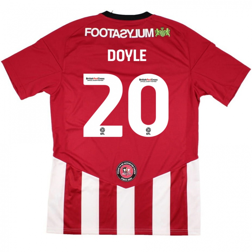 Niño Camiseta Kamari Doyle #20 Rojo Blanco 1ª Equipación 2024/25 La Camisa