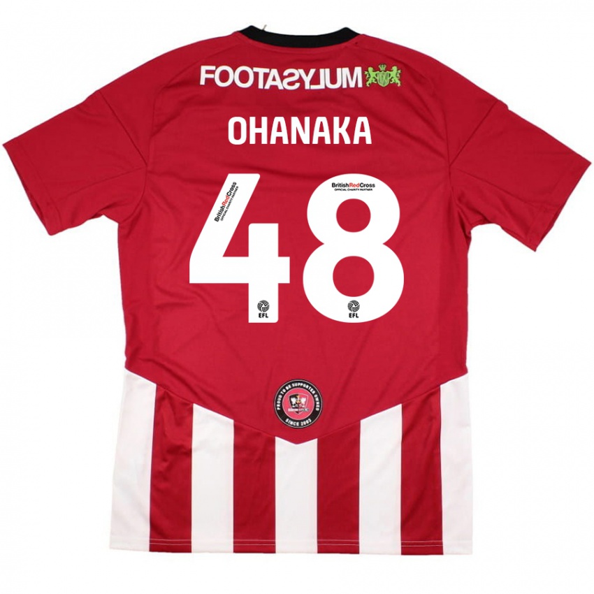 Niño Camiseta Santino Ohanaka #48 Rojo Blanco 1ª Equipación 2024/25 La Camisa