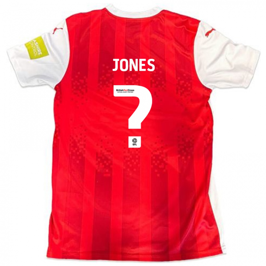 Niño Camiseta Billy Jones #0 Rojo Blanco 1ª Equipación 2024/25 La Camisa