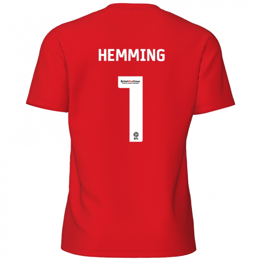 Niño Camiseta Zach Hemming #1 Rojo 1ª Equipación 2024/25 La Camisa