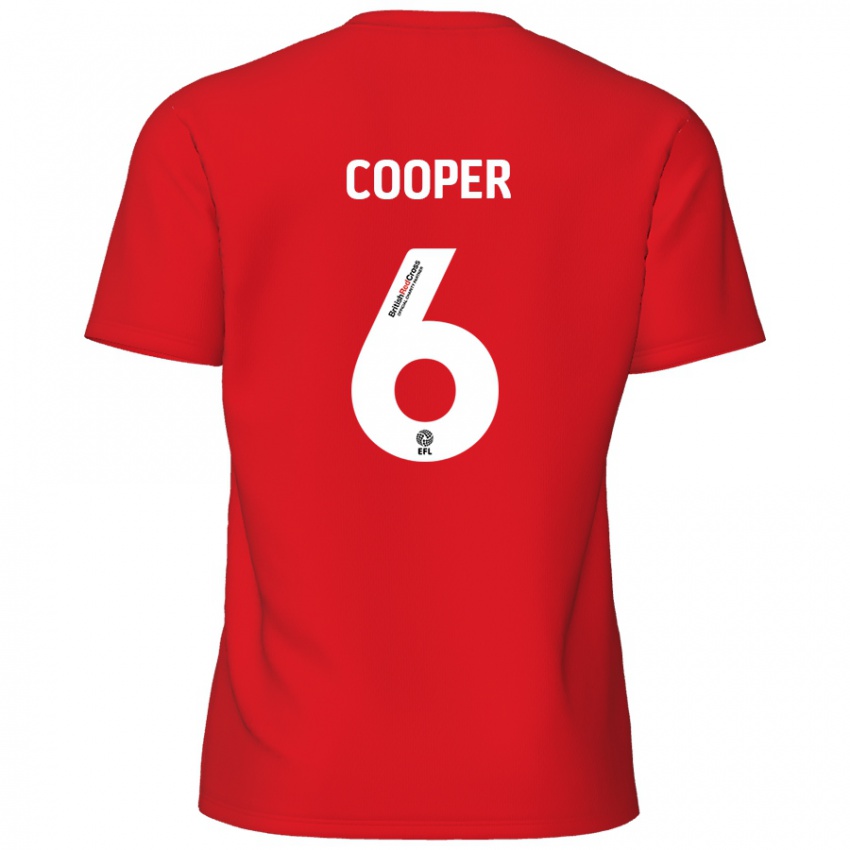 Niño Camiseta Brandon Cooper #6 Rojo 1ª Equipación 2024/25 La Camisa