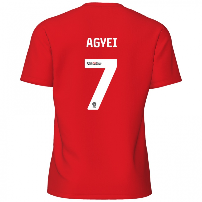 Niño Camiseta Dan Agyei #7 Rojo 1ª Equipación 2024/25 La Camisa